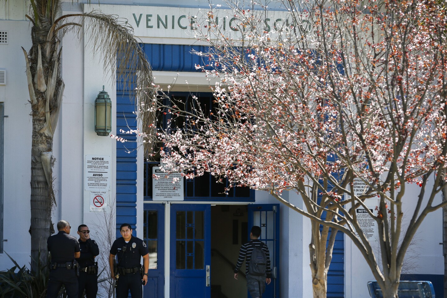 Venice High School, where 14 students were accused of sexual assault.
