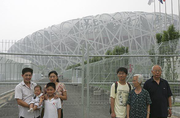 National Stadium, Beijing, smog