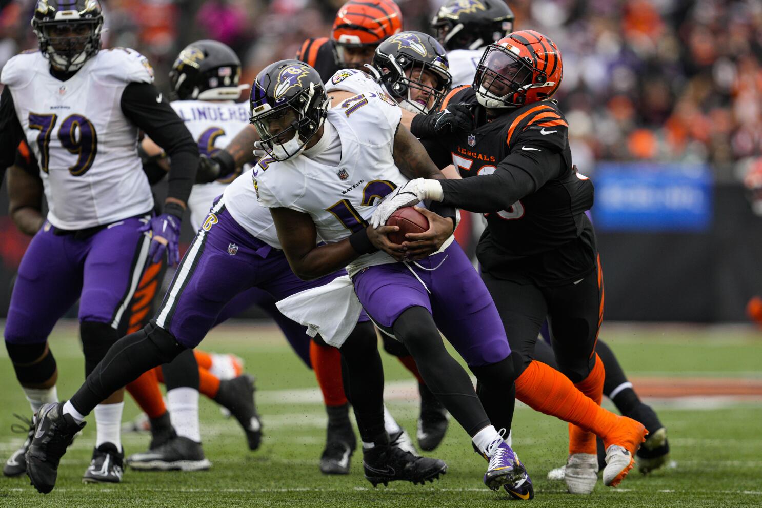 Ravens rest starters, focus on playoff rematch with Bengals - The San Diego  Union-Tribune