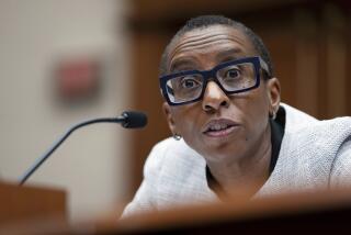 FILE - Harvard President Claudine Gay speaks during a hearing of the House Committee on Education on Capitol Hill, Tuesday, Dec. 5, 2023, in Washington. The university presidents called before last week’s congressional hearing on antisemitism had more in common than strife on their campuses: The leaders of the University of Pennsylvania, Harvard and MIT were all women who were relatively new in their positions. (AP Photo/Mark Schiefelbein, File)