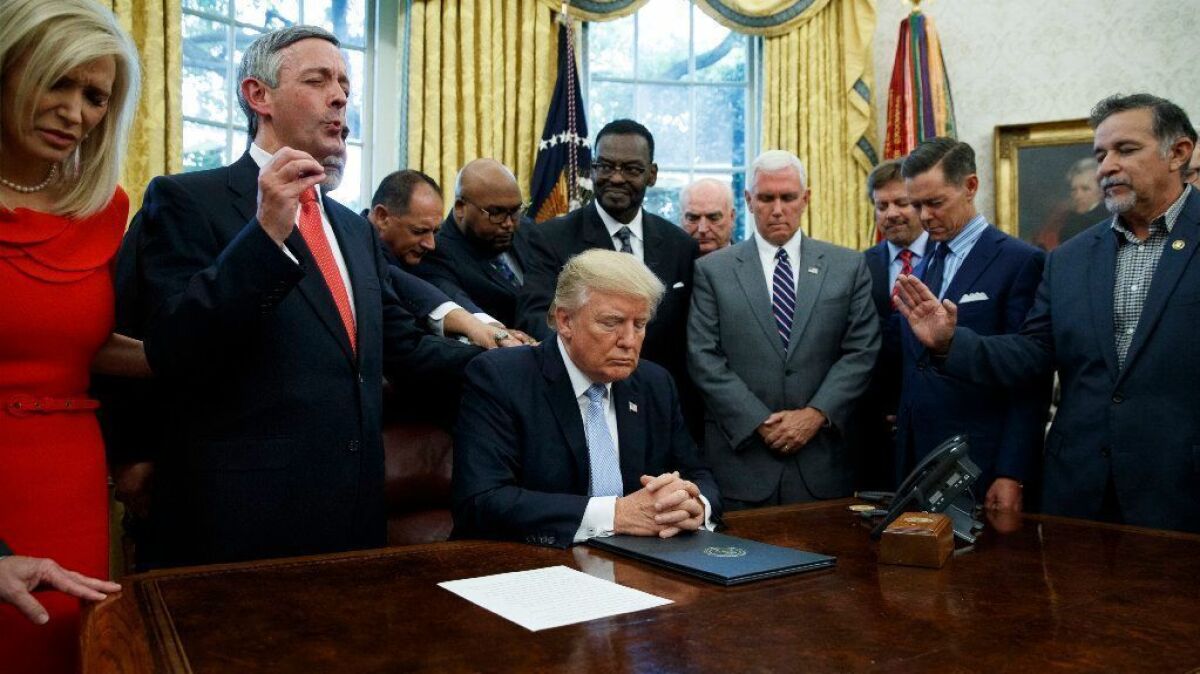 Donald Trump with Christian leaders