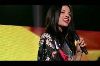 Natalia Jiménez en los ensayos de los Premios Billboard de la Música Latina