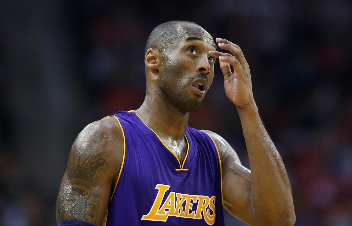 Kobe Bryant leads the league in scoring (26.7 points a game) but is shooting only 38.1% from the field.