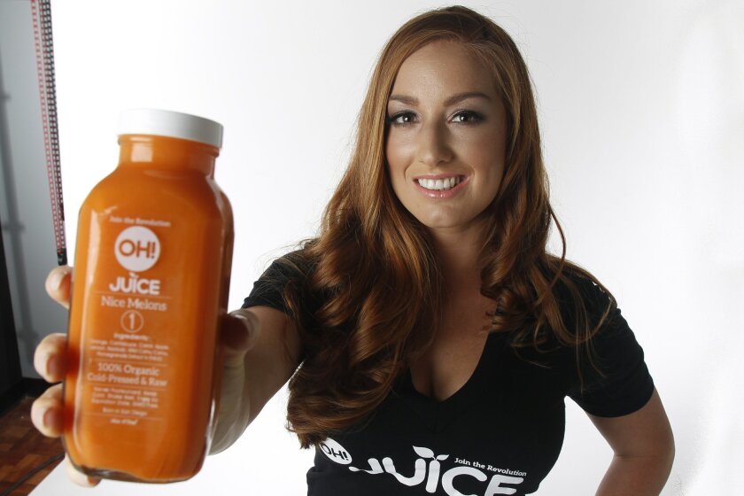 Hanna Gregor Founded Oh Juice And Makes Cold Pressed Nutrient Rich Drinks The San Diego Union Tribune