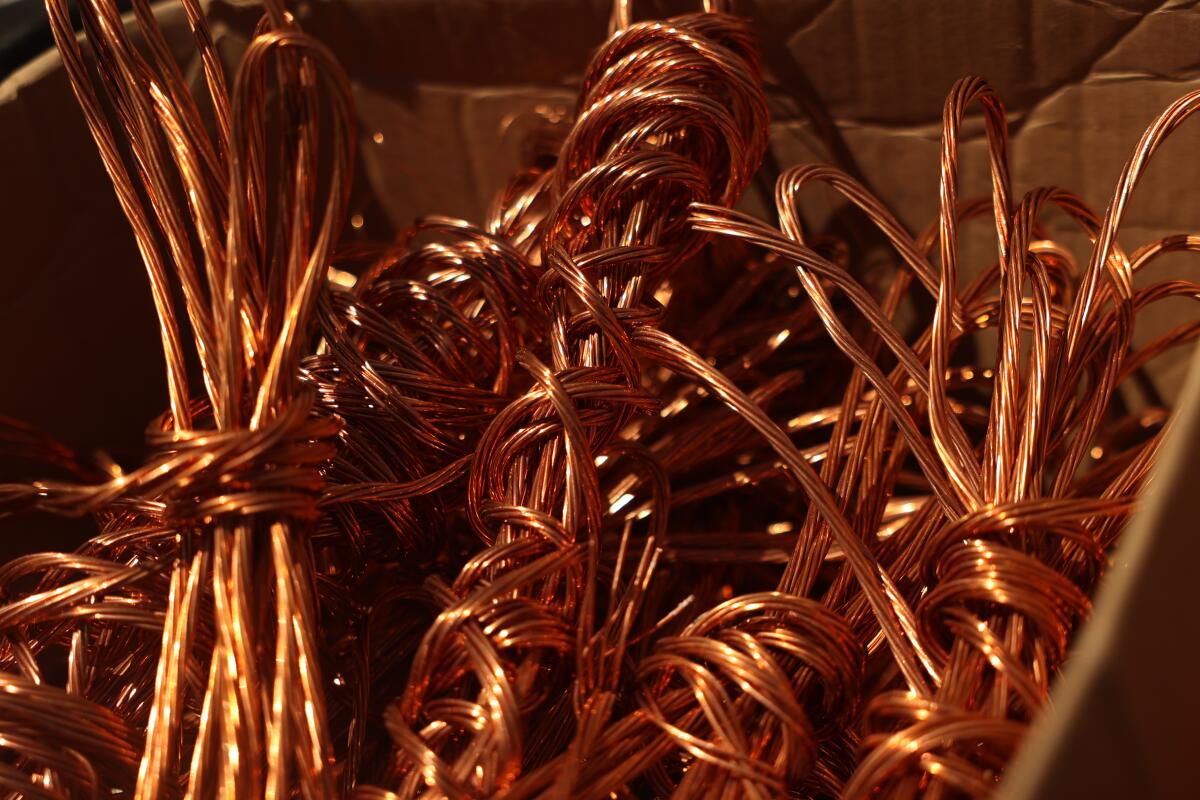 Coils of copper wire