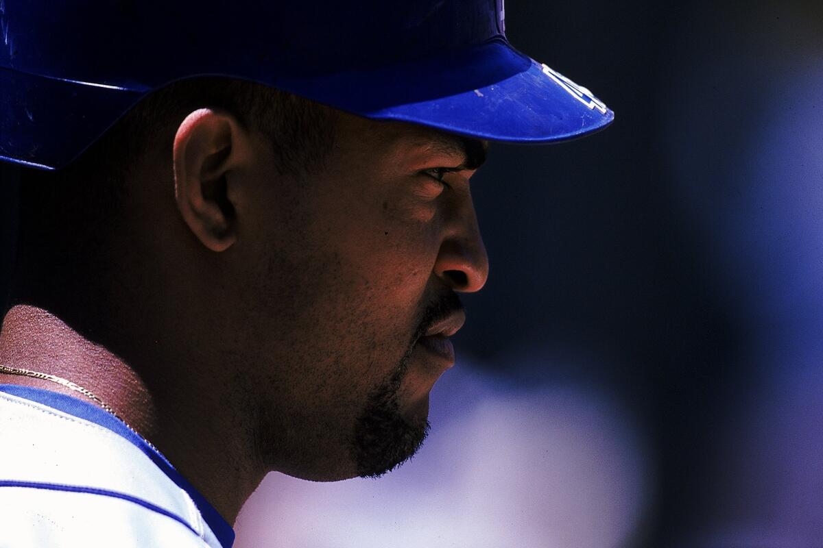 Raul Mondesi with the Dodgers in 1999.