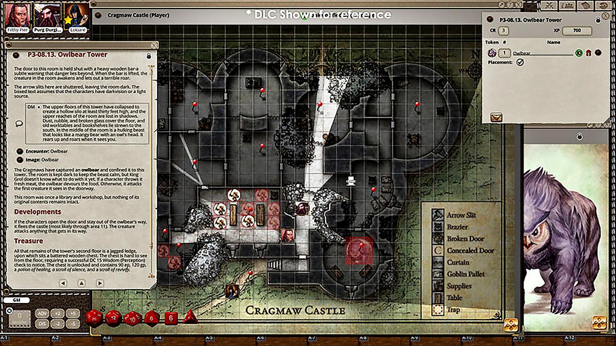 D&D players can access all the information they need on Fantasy Grounds' virtual tabletop.