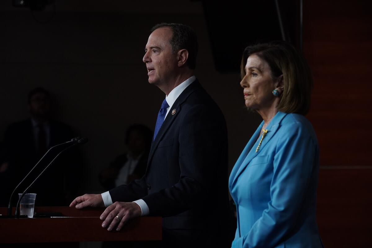 House Speaker Nancy Pelosi and Rep. Adam Schiff