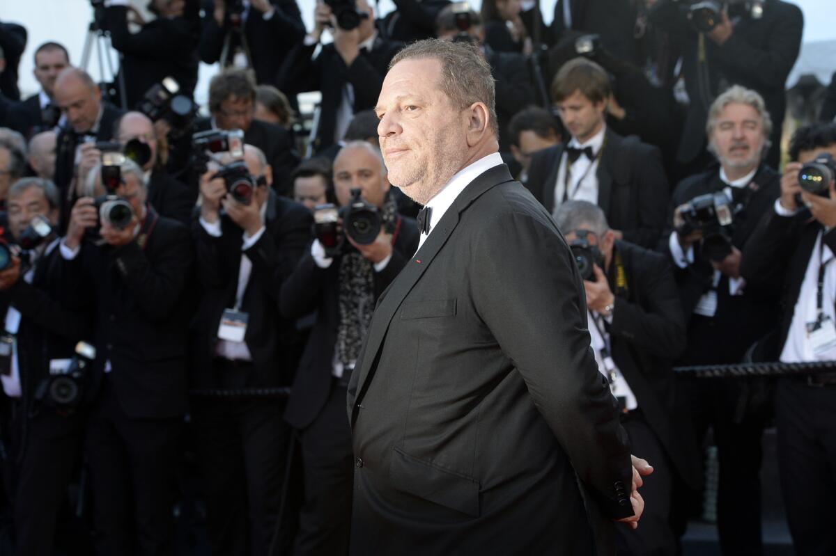 Harvey Weinstein of Weinstein Co., which on Monday announced a first-look production deal with Cary Woods. In this photo, he is at the Cannes Film Festival in France.
