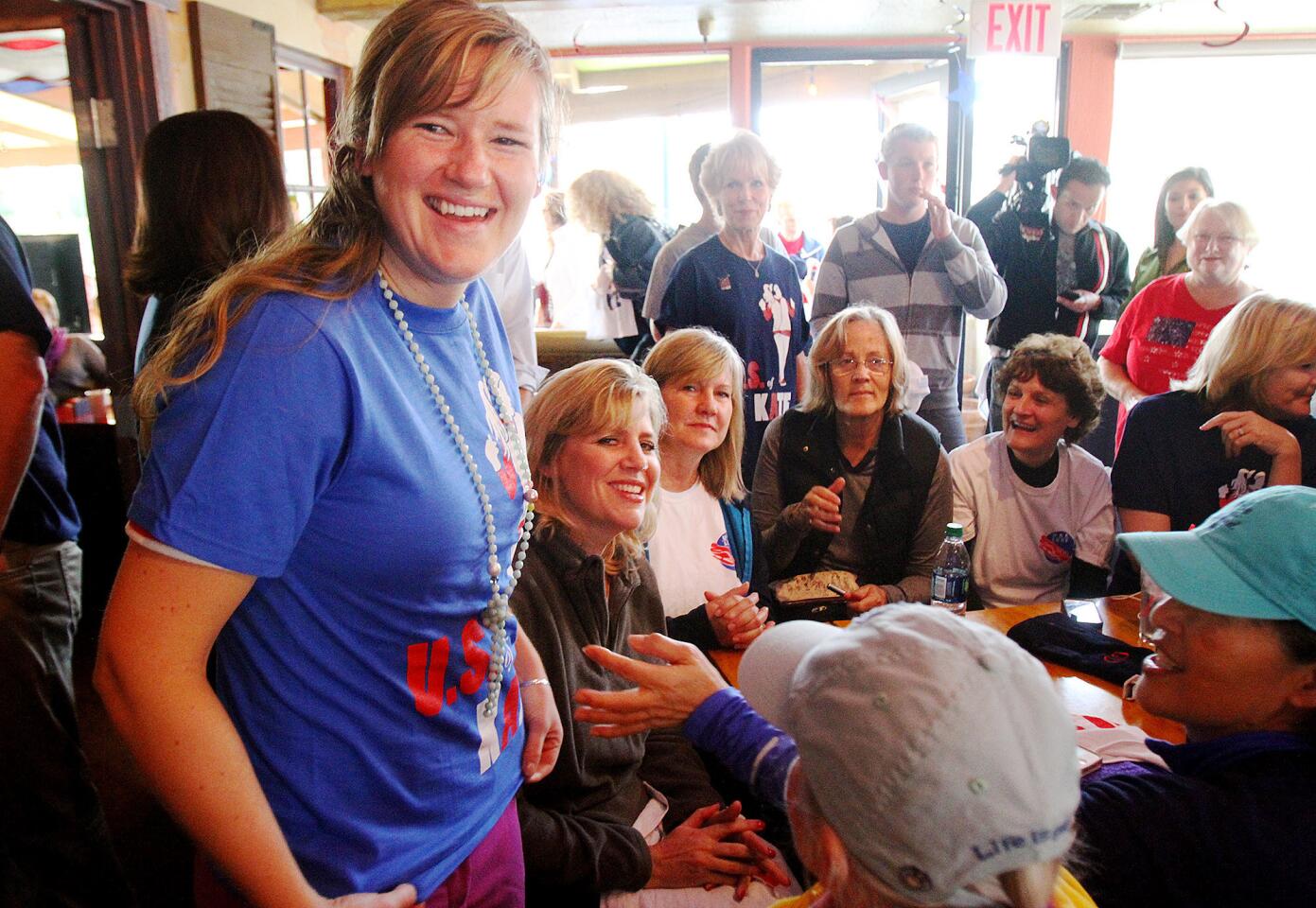 Photo Gallery: Local Olympian Kate Hansen's first luge run celebrated in La Canada