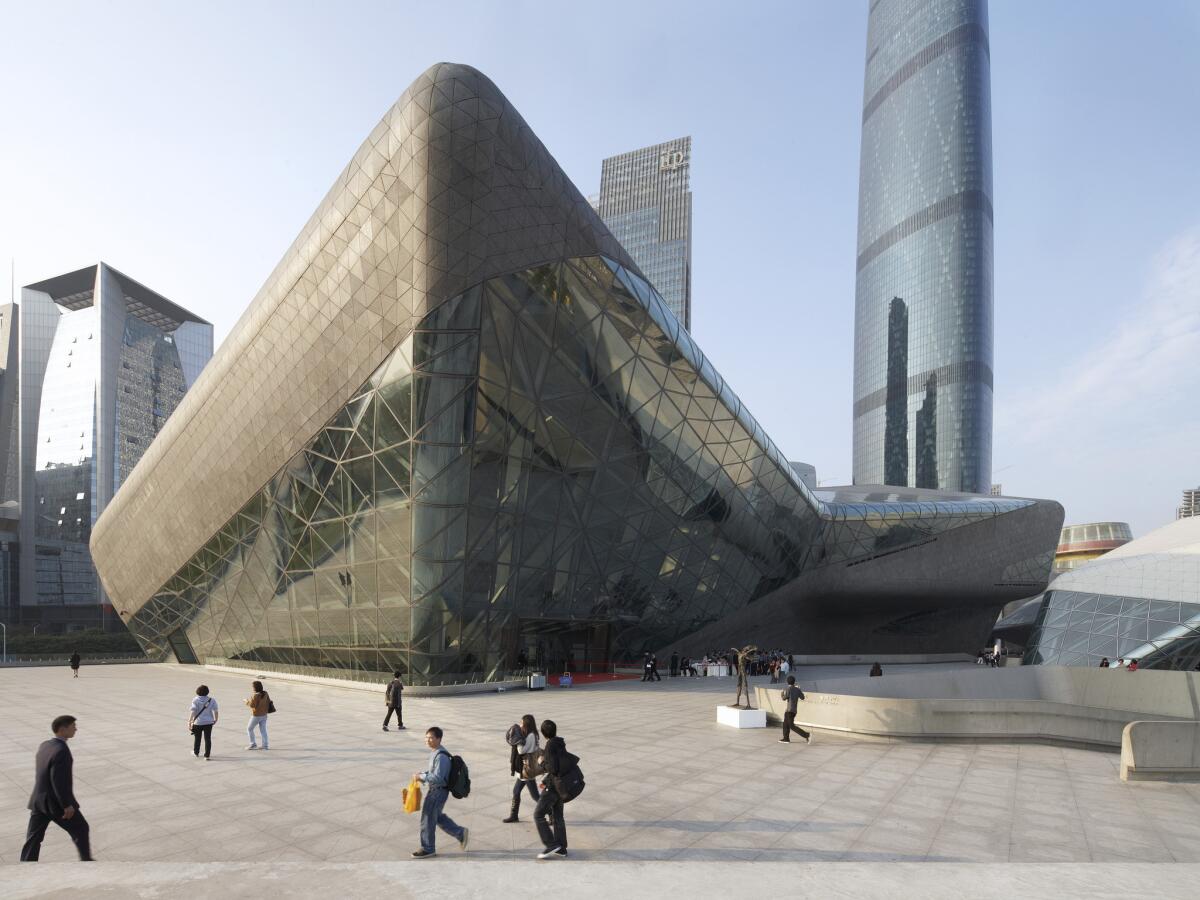 Zaha Hadid designed the opera house in Guangzhou, China.