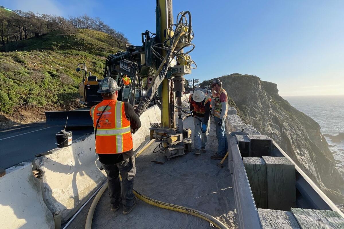 Highway 1 collapse in Big Sur was caused by weather, waves, gravity. That’s the good news