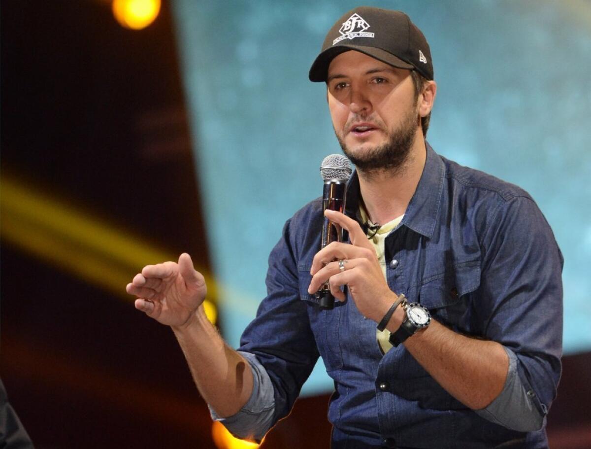 Luke Bryan in January in Nashville at the unveiling of his "That's My Kind of Night Tour."