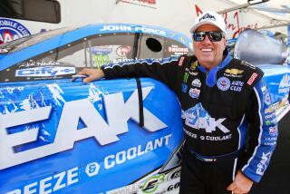 FILE - Funny Car driver John Force looks to get back on track for the last day of qualifying.