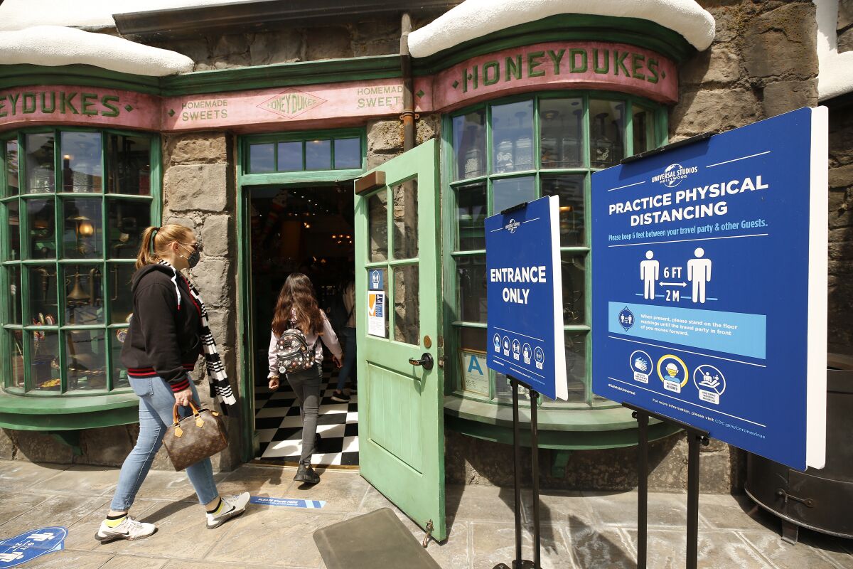 Universal Studios Hollywood welcomed guests back to the theme park in April. 