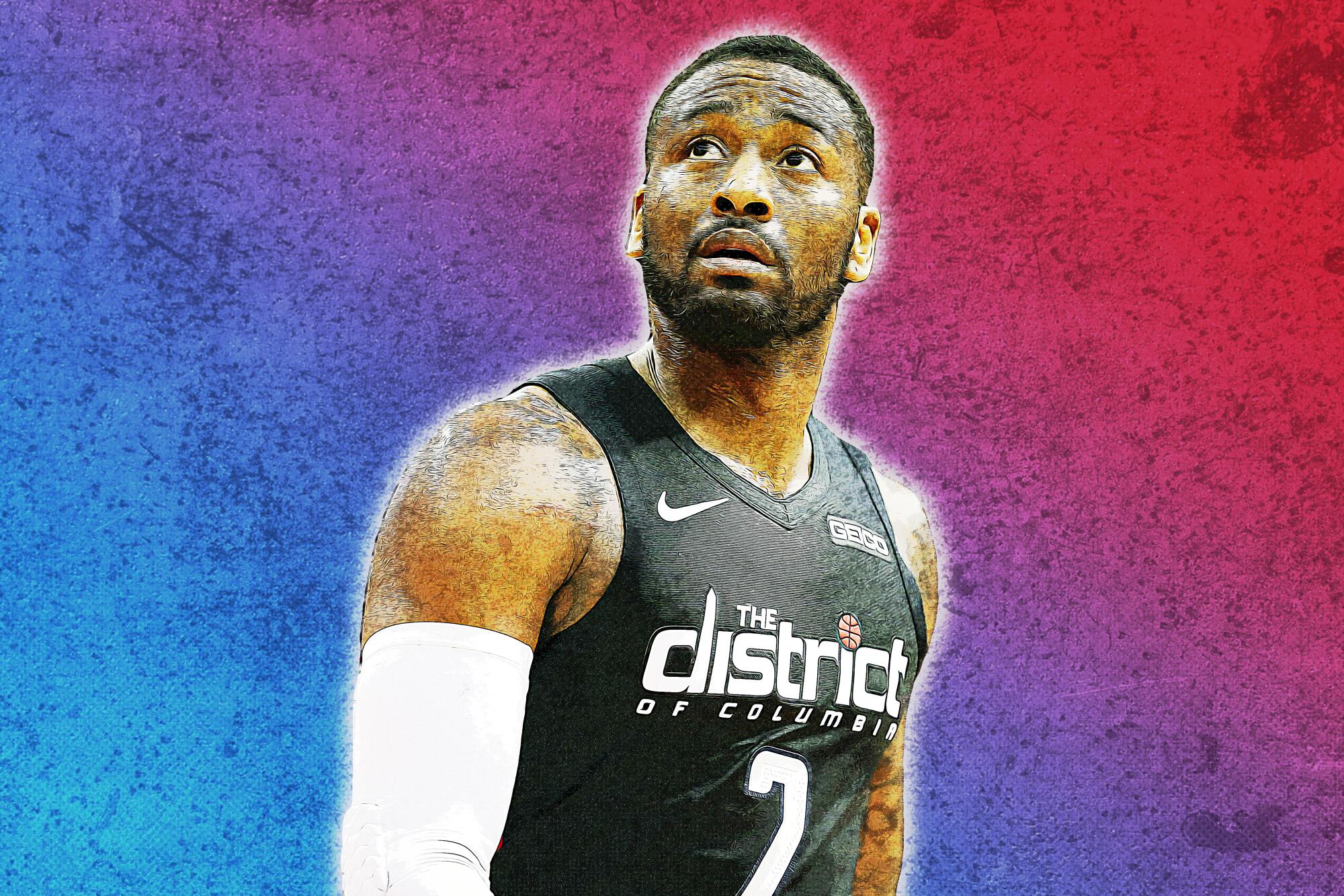 Illustration of Washington Wizards guard John Wall.