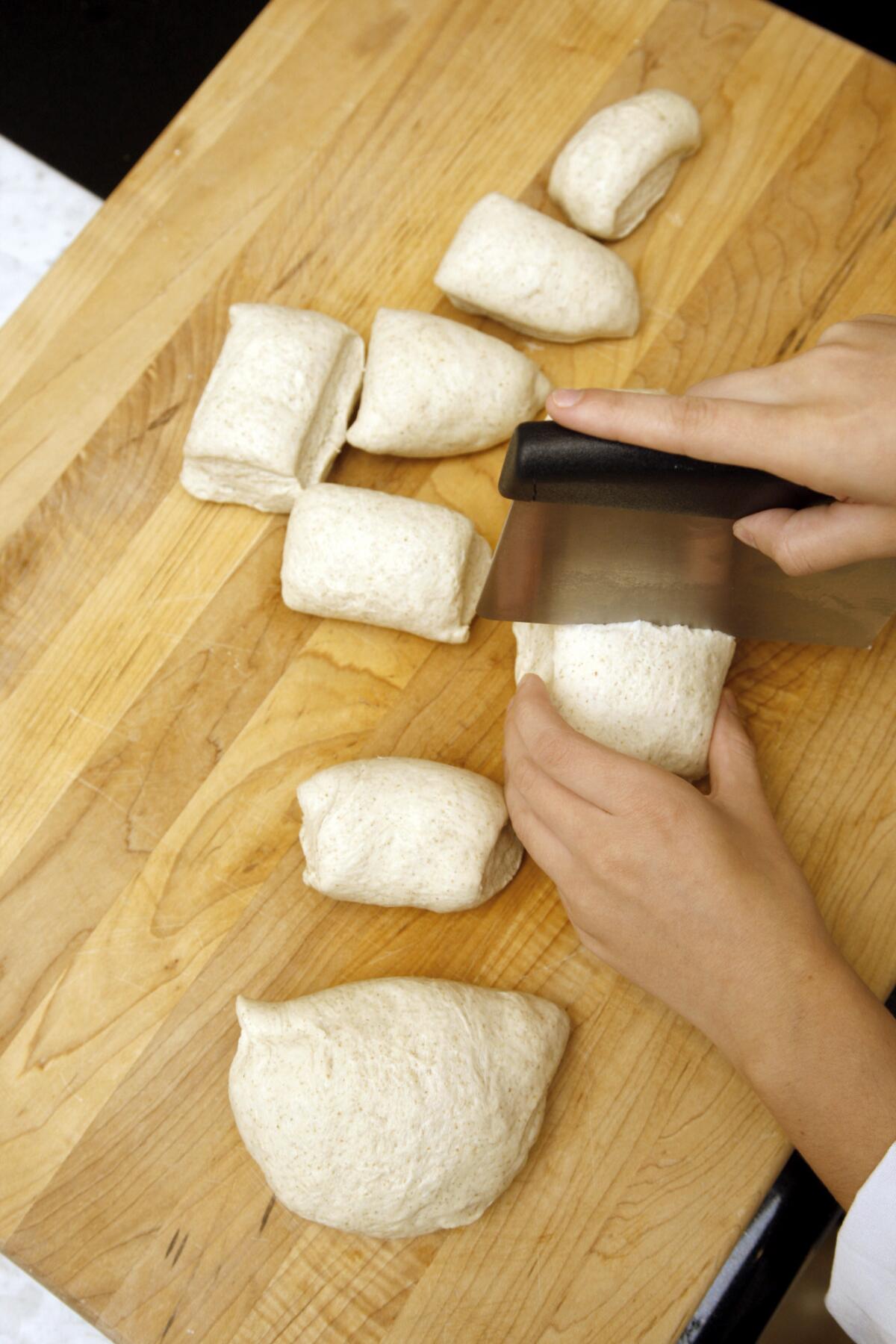 Divide the dough into 12 pieces.