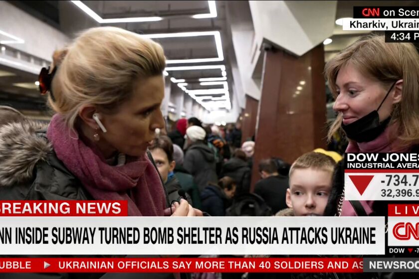 CNN's Clarissa Ward reporting live from a subway station in Kharkiv.