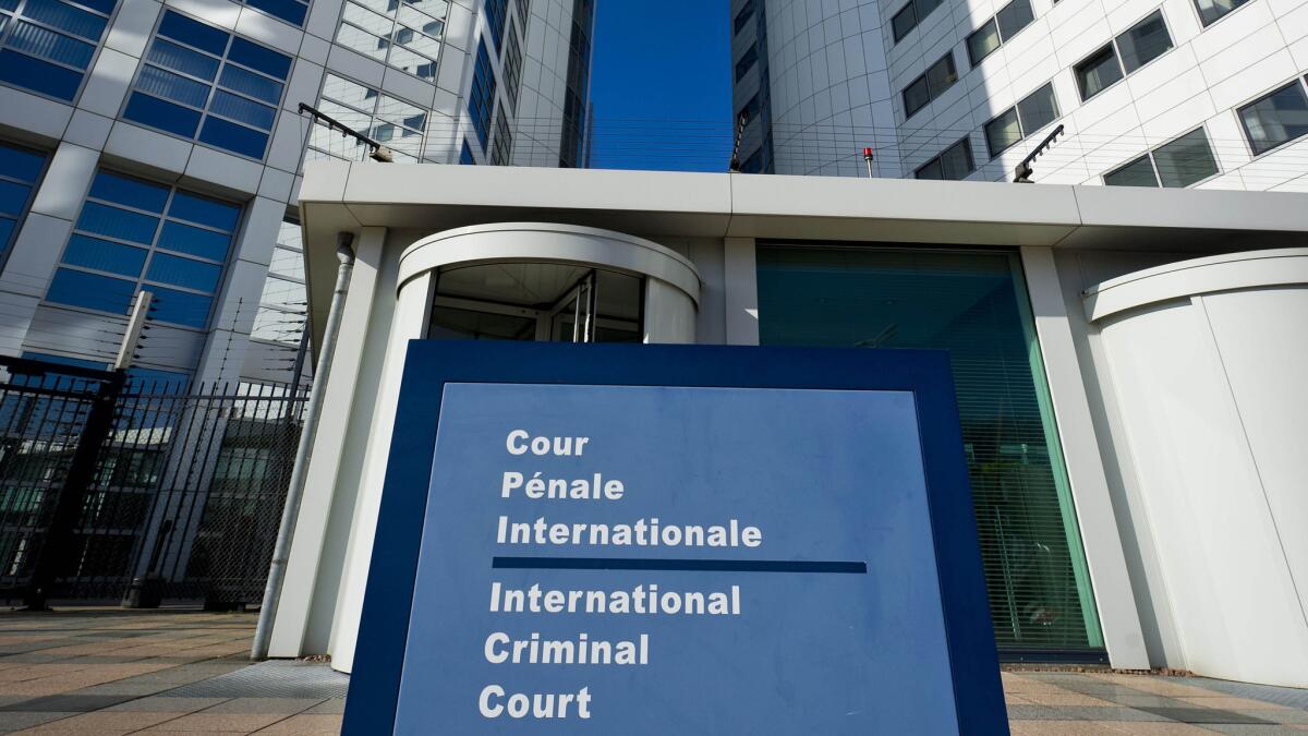 Exterior of the International Criminal Court in The Hague.