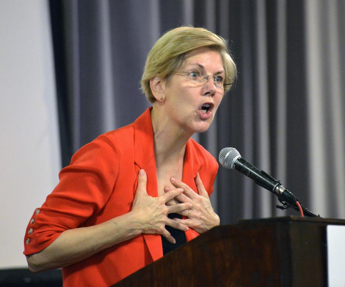 Sen. Elizabeth Warren has made reforming Wall Street a central theme of her campaign.