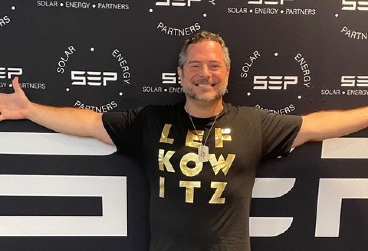 Jason Lefkowitz founded Lefkowitz Enterprises, a solar energy business, in April.