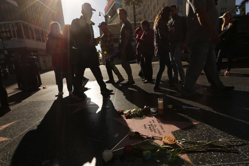 Carrie Fisher Doesn T Have A Star On The Hollywood Walk Of Fame So Fans Made Her One Los Angeles Times