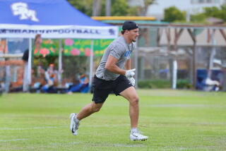 Luke Gazzaniga is a tight end for Santa Margarita who dares people to try to tackle him.