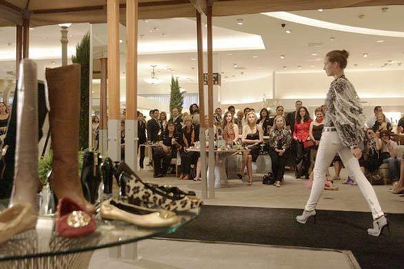 A fashion show at the Beverly Hills Neiman Marcus during the international Fashion's Night Out celebration.