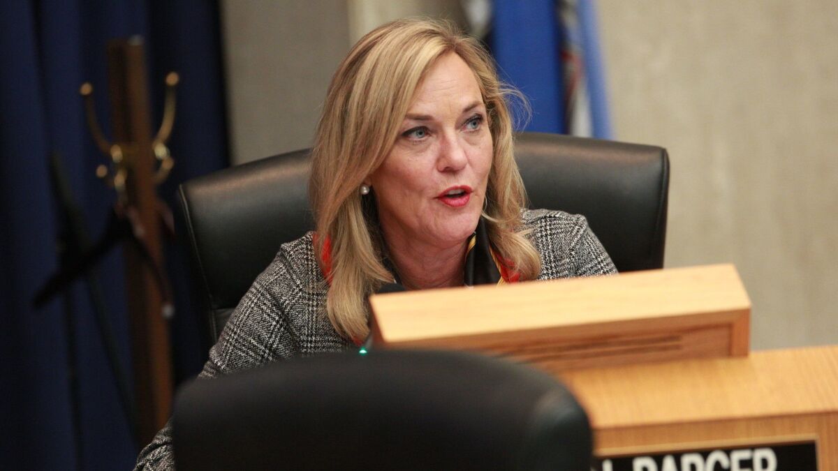Los Angeles County Supervisor Kathryn Barger is the lead author on a motion to question Sheriff Alex Villanueva's recent reinstatement of a deputy who was fired in connection with allegations of domestic abuse and stalking.