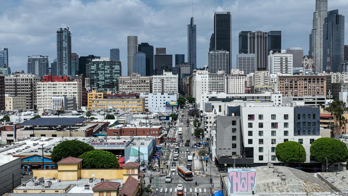 A view of 7th Street in Los Angeles.