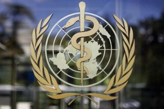 FILE - The logo of the World Health Organization is seen at the WHO headquarters in Geneva, Switzerland, June 11, 2019. A death in Mexico was caused by a strain of bird flu that has never before been found in a human, the World Health Organization said Wednesday. (AP Photo/Anja Niedringhaus, File)