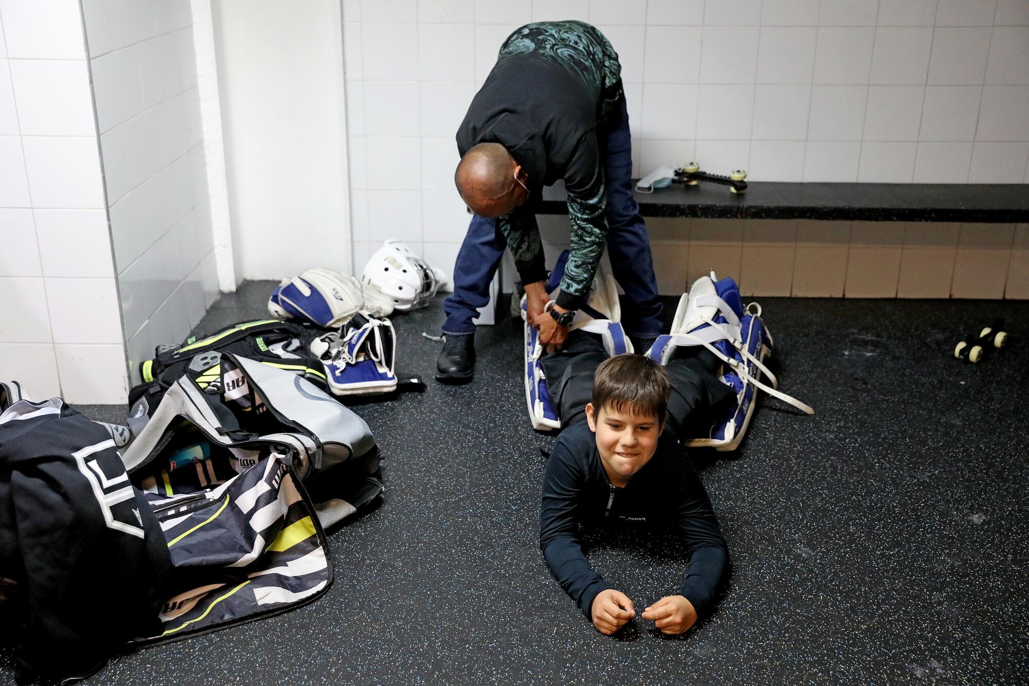  David Garcia, 10, a goalie playing for eight months with the Mexico City Jr. Kings.