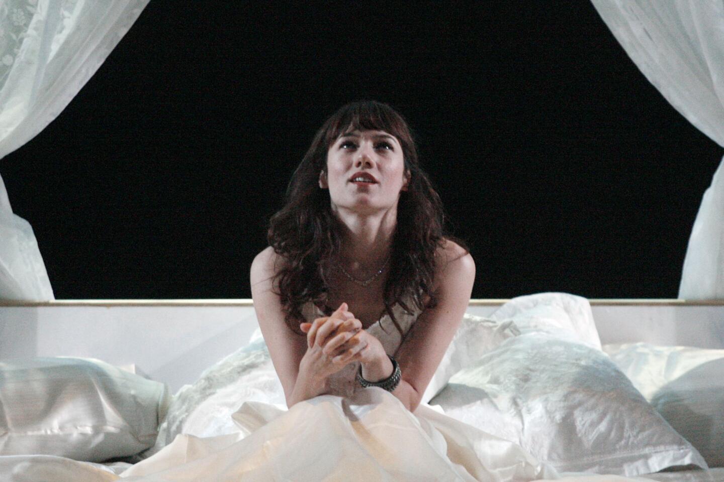 Actress Helen Sadler acts out a scene during a rehearsal for Cymbeline, which took place at A Noise Within in Pasadena on Thursday, September 20, 2012.