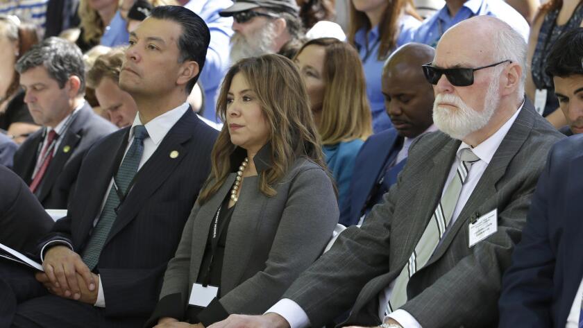 Assemblywoman Nora Campos (D-San Jose), center.