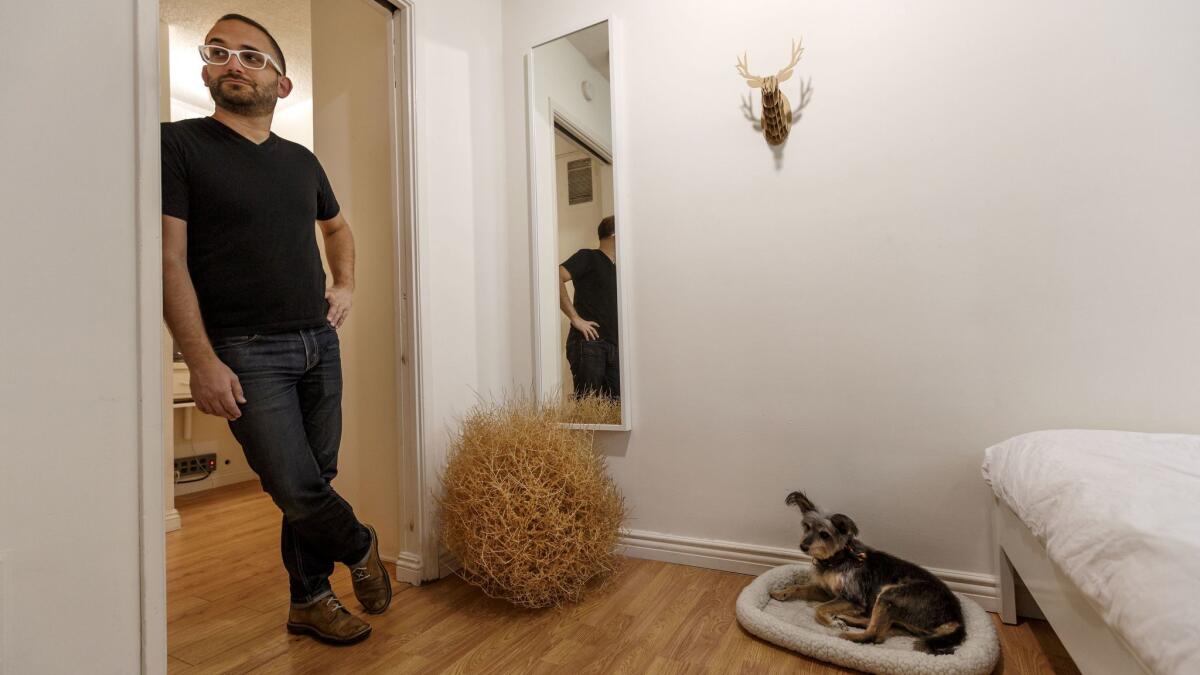 Cuban American artist Norberto Rodriguez in his West Hollywood apartment in 2010.