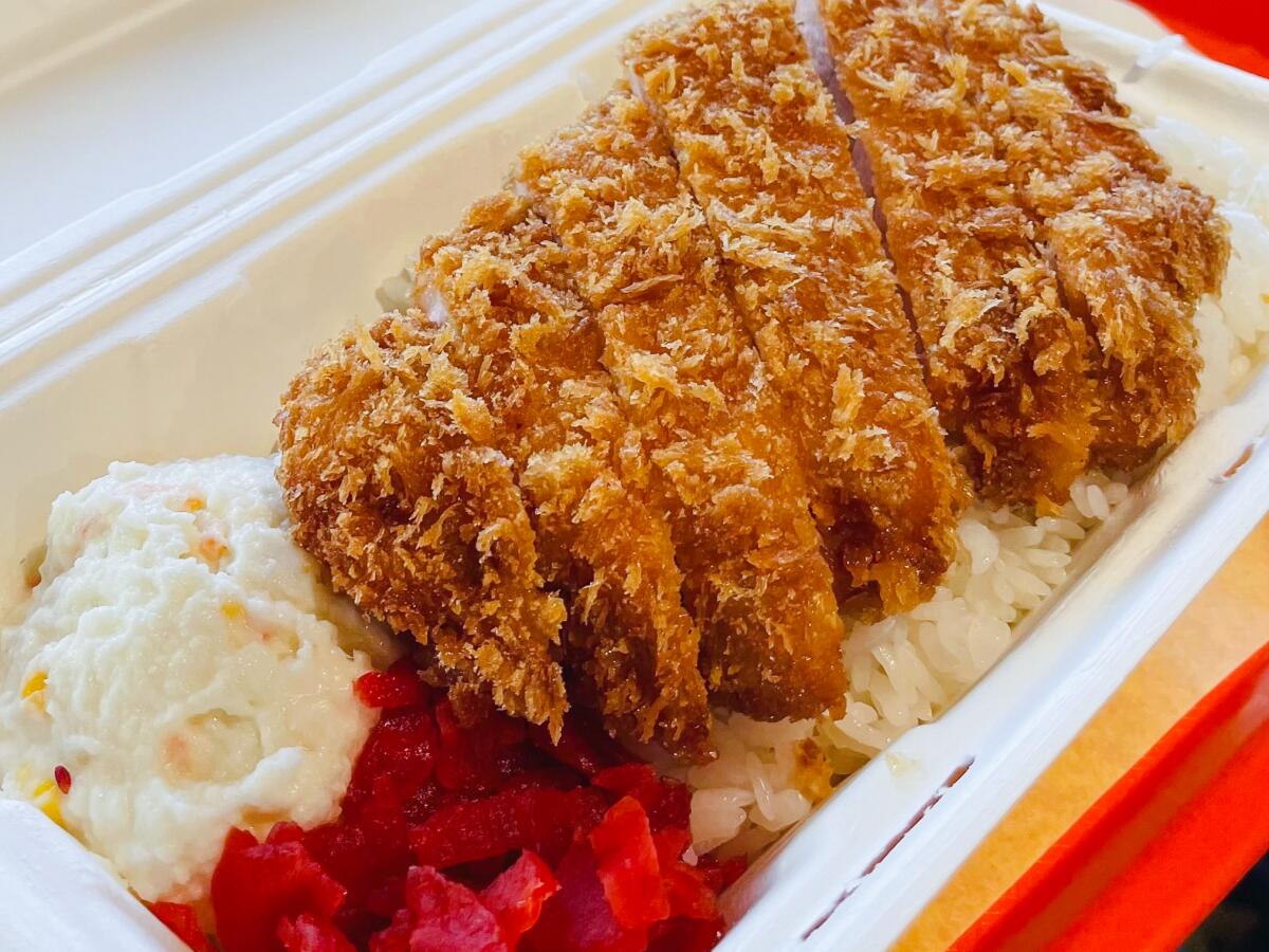 The katsu curry plate at Katsu Sando in Chinatown.