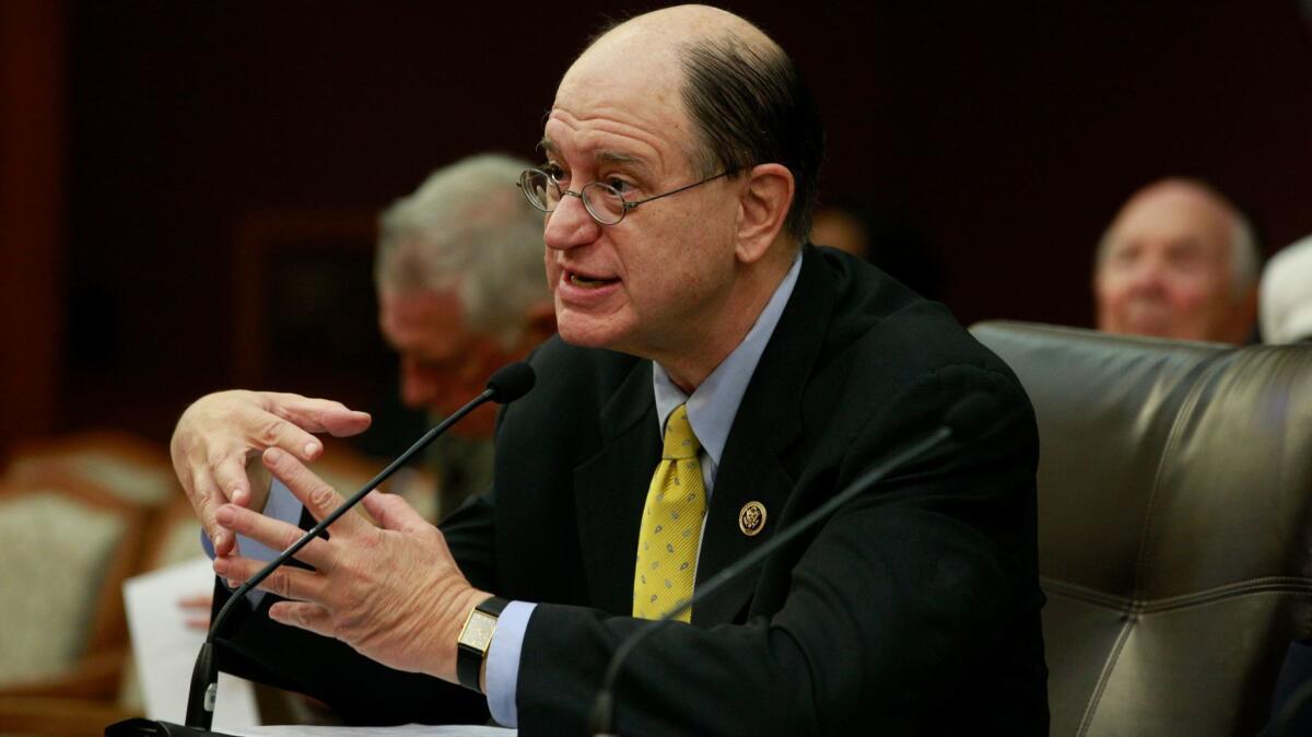 Rep. Brad Sherman (D-Sherman Oaks) speaks at an Oct. 11 state Assembly hearing on the Wells Fargo accounts scandal.