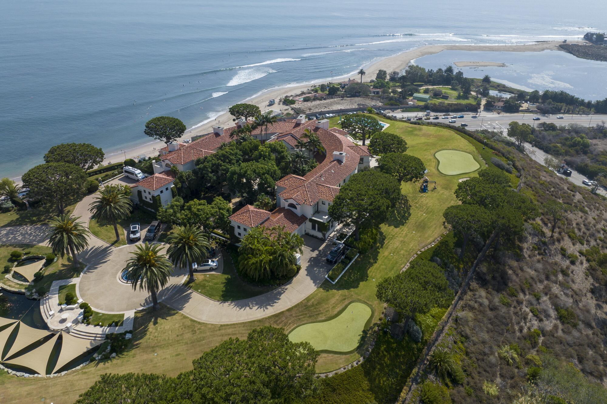 The mansion at 3620 Sweetwater Mesa Road in Malibu