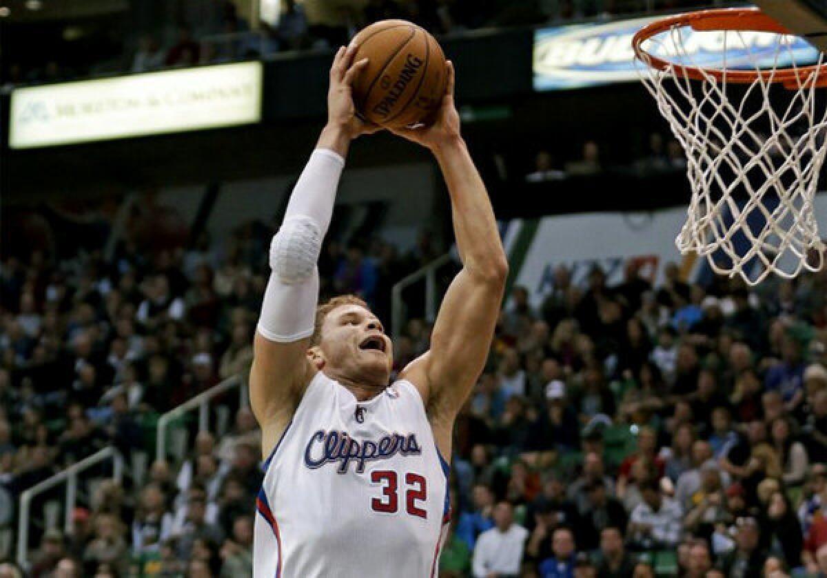 Blake Griffin and the Clippers will take on the Jazz again on Sunday night.
