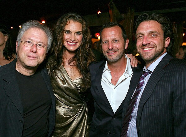"Leap of Faith" composer Alan Menken, Brooke Shields, director/choreographer Rob Ashford and Raul Esparza celebrate the opening of the new musical "Leap of Faith" at the Ahmanson Theatre.