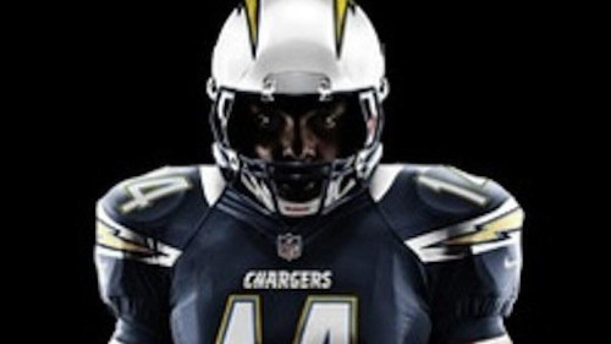 New Chargers jerseys look familiar