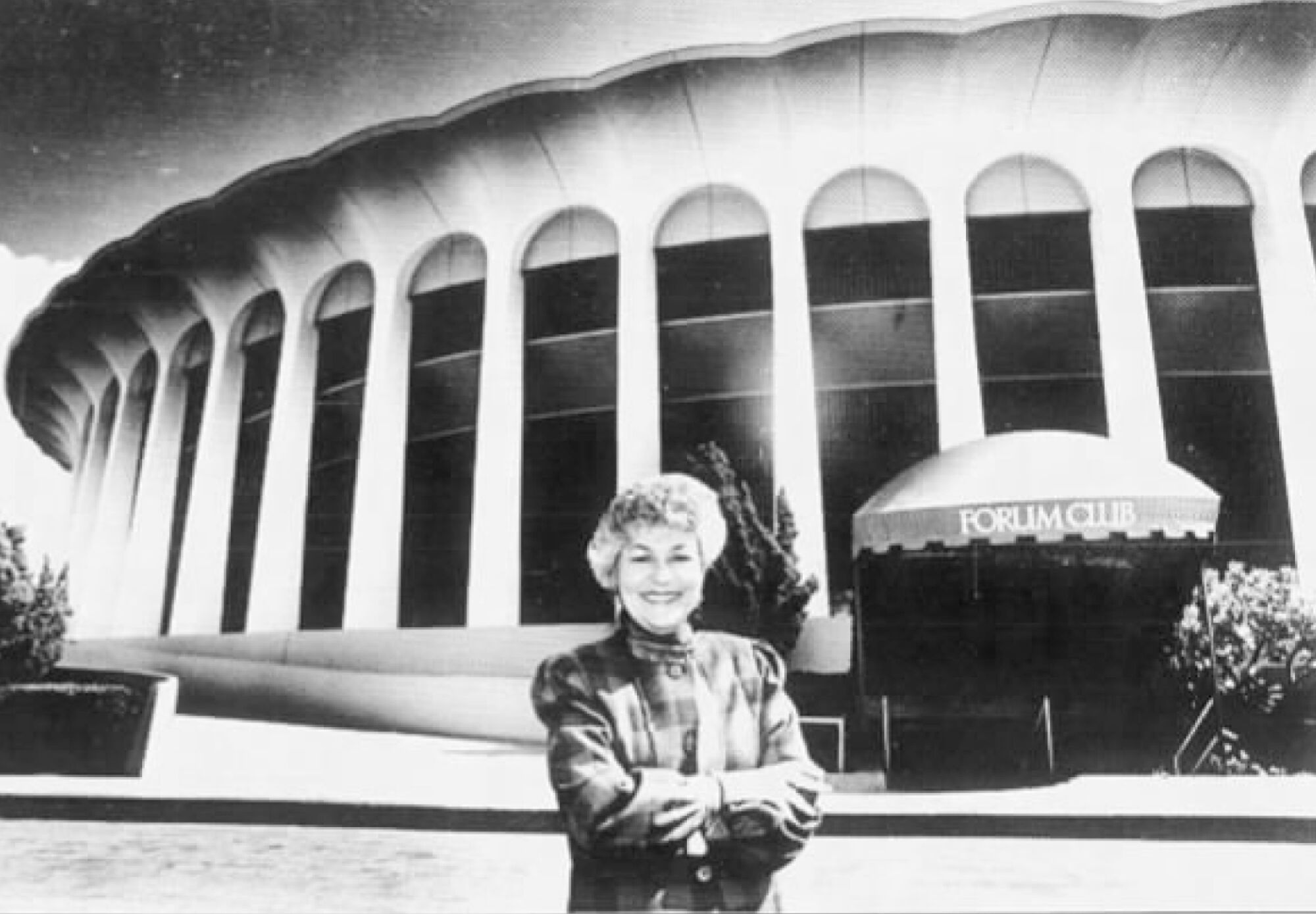 Claire Rothman in front of the Forum