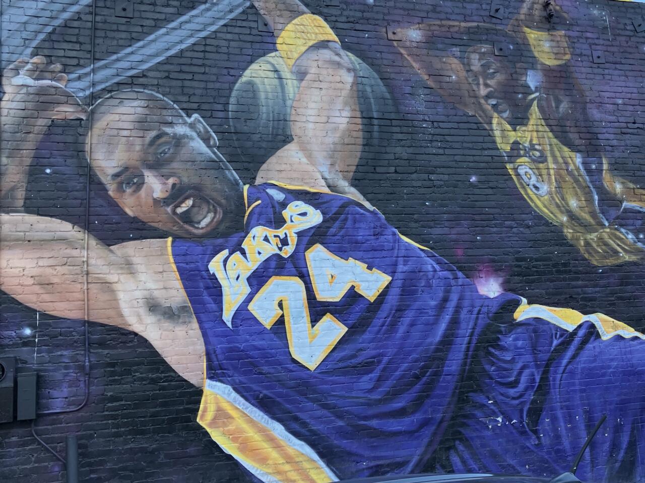 Kobe Bryant murals Los Angeles Times