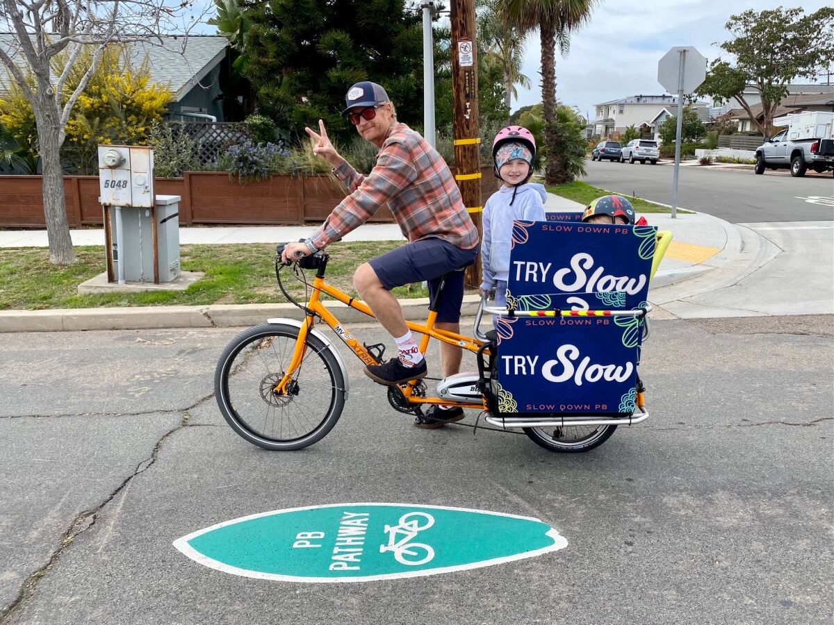 The “Try Slow Pacific Beach” campaign aims to reduce car accidents with pedestrians, bicycles and other non-powered vehicles.