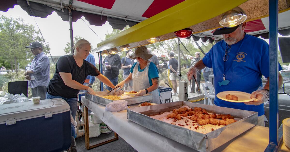 Fish was flying in Costa Mesa, as 75th Lions Club's Fish Fry returned