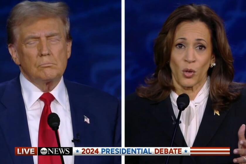 Harris and Trump debate Project 2025