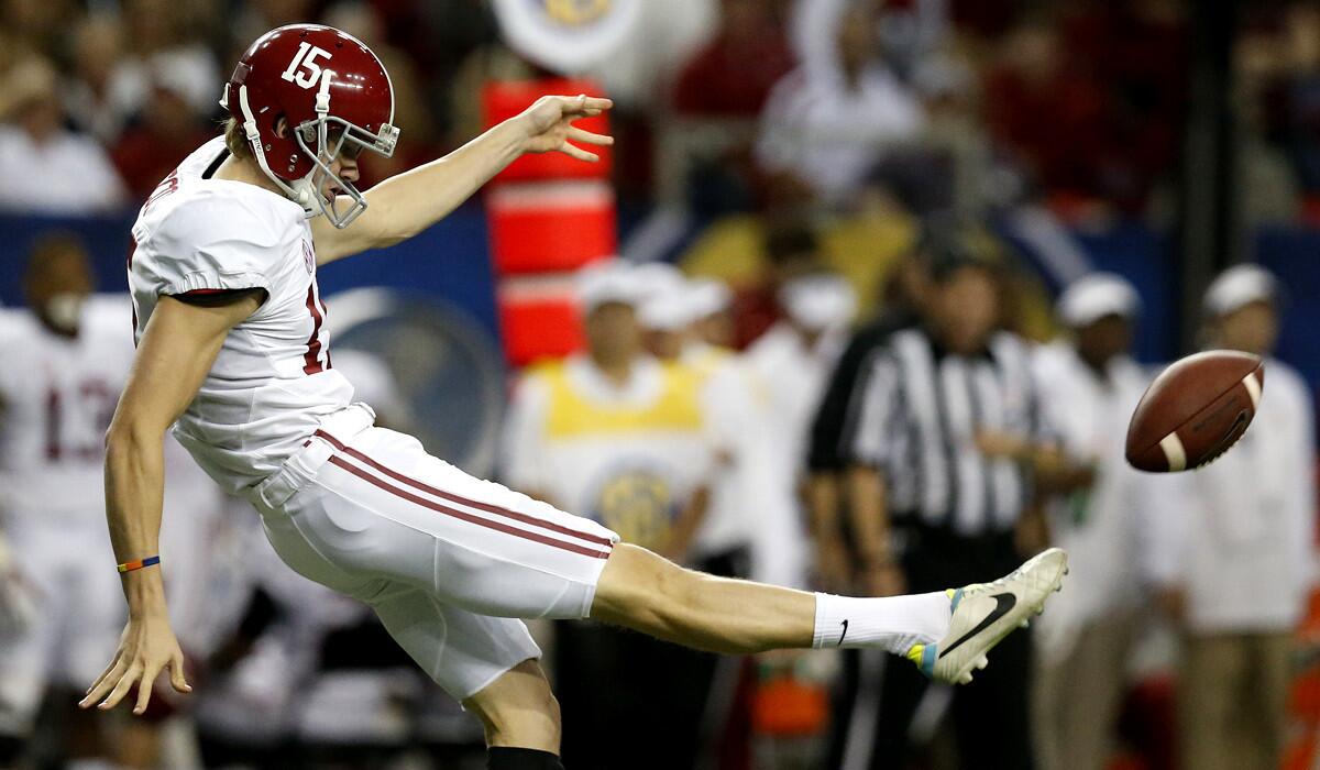 Punter JK Scott has been a weapon for Alabama, continually pinning opponents deep in their own territory with his precision accuracy.