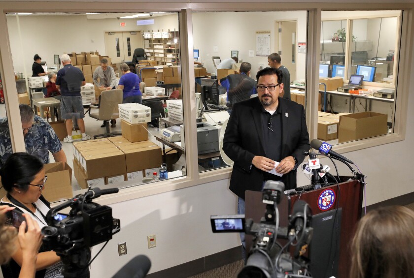 Maricopa County Recorder Adrian Fontes .