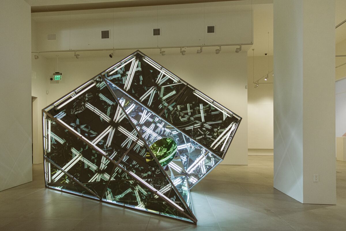 A large sculpture inside a gallery