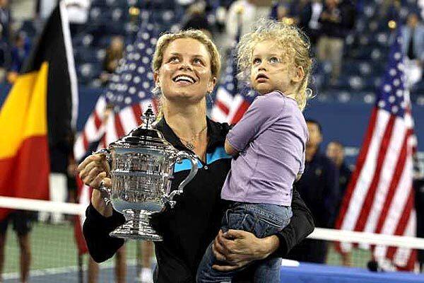 Kim Clijsters and daughter Jada